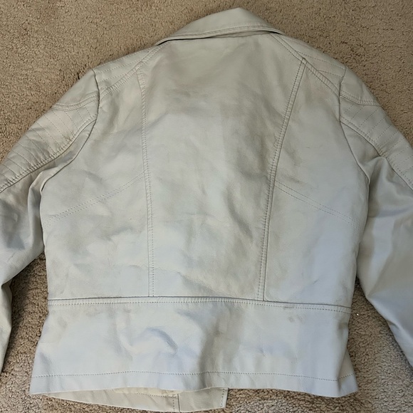 Jou Jou Women's Light Gray Leather Jacket - Picture 7 of 8